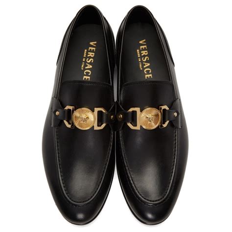 versace jeans slippers zwart zalando|versace loafers men's.